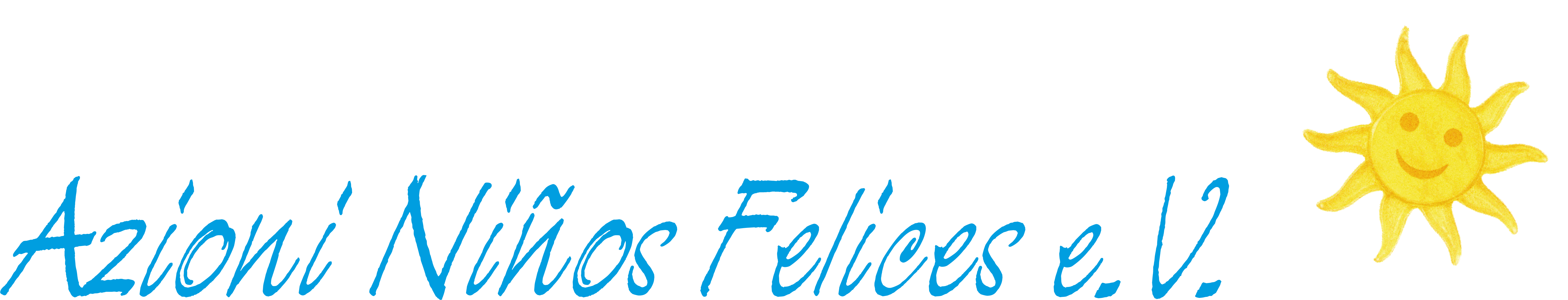 Logo des Azioni Niños Felices e.V. mit Schriftzug und Sonne